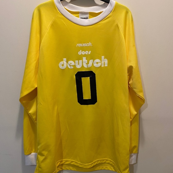 Reusch Deutsch Yellow Goalie Jersey | Adult Large - Picture 1 of 8